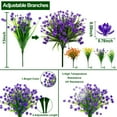 thumbnail image 4 of ZOELNIC 8 Bundles Artificial Flowers Outdoor, Plastic Faux Flowers Plants UV Resistant Greenery Plants Artificial Fake Plants Indoor Outside Home Garden Spring Summer Decor(Color Mix), 4 of 7