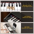 thumbnail image 4 of MUSTAR 88-Key Portable Digital Piano Electric Semi Weighted Dual Keyboards with Piano Bench,USB/MIDI,Bluetooth,Triple Pedal,4 Legged Stands(Black), 4 of 25