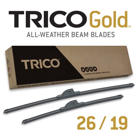 TRICO Gold 2 Pack All Weather Automotive Replacement Wiper Blades 26 and 19 Inch (18-2619)