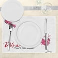 thumbnail image 3 of Ambesonne Wine Place Mats Set of 4, Inspirational Words Sketch, Standard Size, Pink Dark Coral Black, 3 of 6