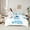 Blue White, variant on Manfei Kawaii Christmas Snowman 7-Piece Bedding Comforter Set,Merry Xmas King Bedding Sets,White Blue Bed Sheets For Kids,Microfiber Bedroom Decor Reversible
