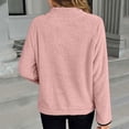 thumbnail image 6 of Womens Quarter Zip Pullover Sherpa Fleece Sweatshirt Oversized Zip Up Half Zip Seater Cozy Fuzzy Outerwear Pocket, 6 of 6