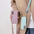 thumbnail image 2 of Samsung Galaxy A54 A34 A14 A04 5G A53 A33 A73 Crossbody Lanyard Plating Case Cord Strap Funda De Silicona, 2 of 4