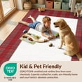thumbnail image 4 of Design&I 8'x10' Washable Area Rug Decorations Plaid Tartan Gingham Border Door Under Doormat Layering for Living Room, Family Extra Large Skid-Resistant Low Profile, 4 of 7