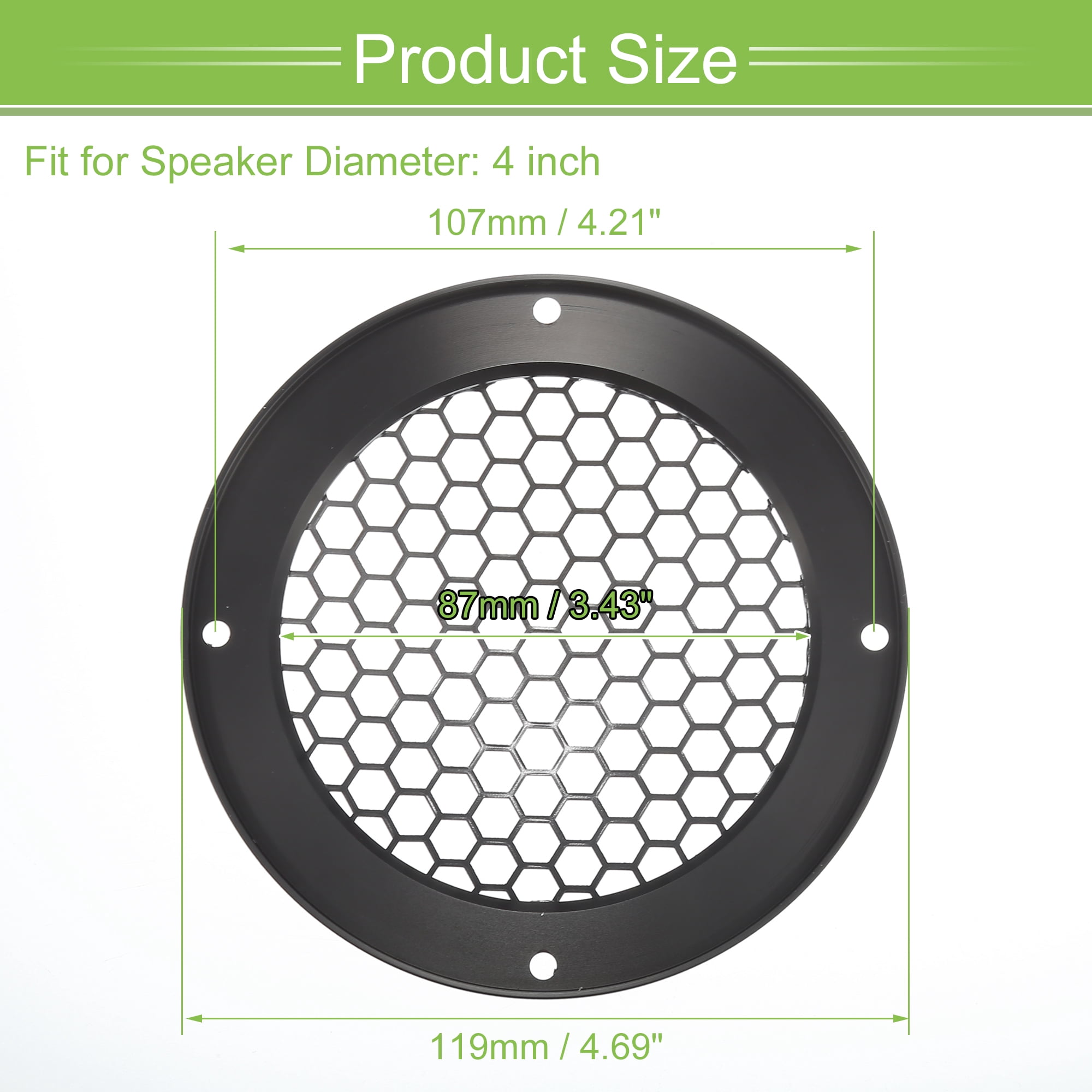 Unique Bargains Universal 4 Inch Car Speaker Grills Cover with Mounting Screws