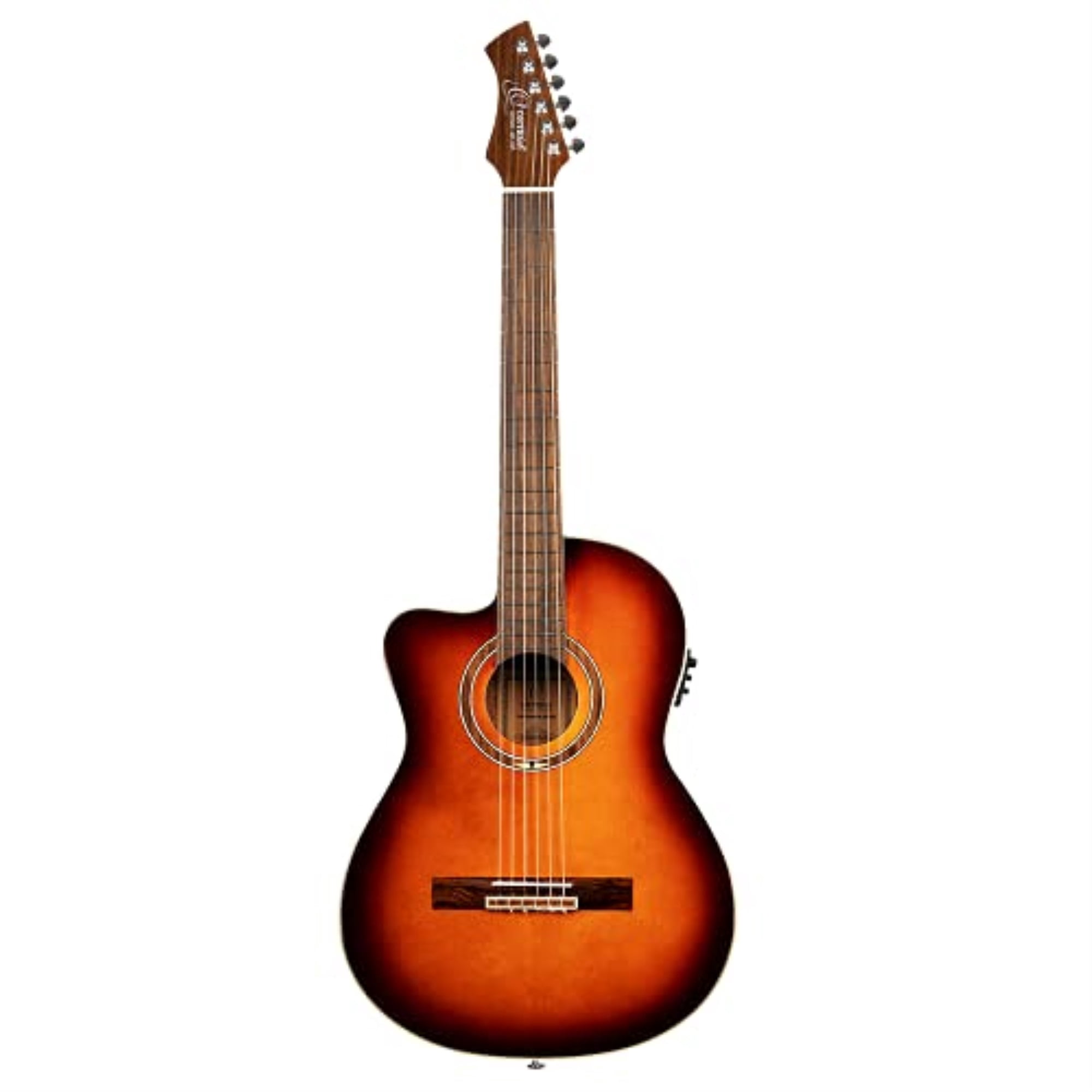 Performer Series Left-Handed Solid Top Slim Neck Acoustic-Electric Nylon Classical Guitar with Bag