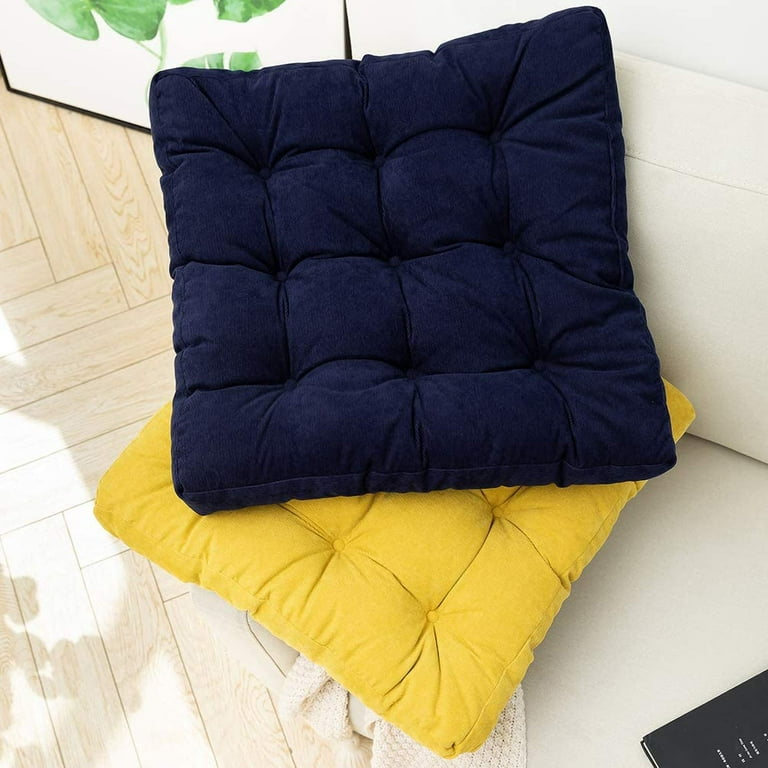 Inyahome Floor Pillow Square Meditation Pillow for Seating on Floor