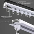 thumbnail image 3 of Curtain Rod Ceiling Mounted Curtain Track, With Pulleys, Hidden Room Divider Ceiling Track, Aluminum Ceiling Track for Bedroom, Hospital, Living Room, 3 of 7
