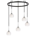 thumbnail image 2 of Woodbridge Lighting Bristol 5-Light Glass Chandelier in Chrome/Bronze/Clear, 2 of 4