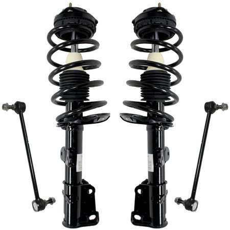 Detroit Axle - Front Struts Kit for 2008-2019 Dodge Grand Caravan, 2008-2016 Chrysler Town & Country, Ready Struts w/Coil Spring + Sway Bar Links 2009 2010 2011 2012 2013 2014 2015 Replacement