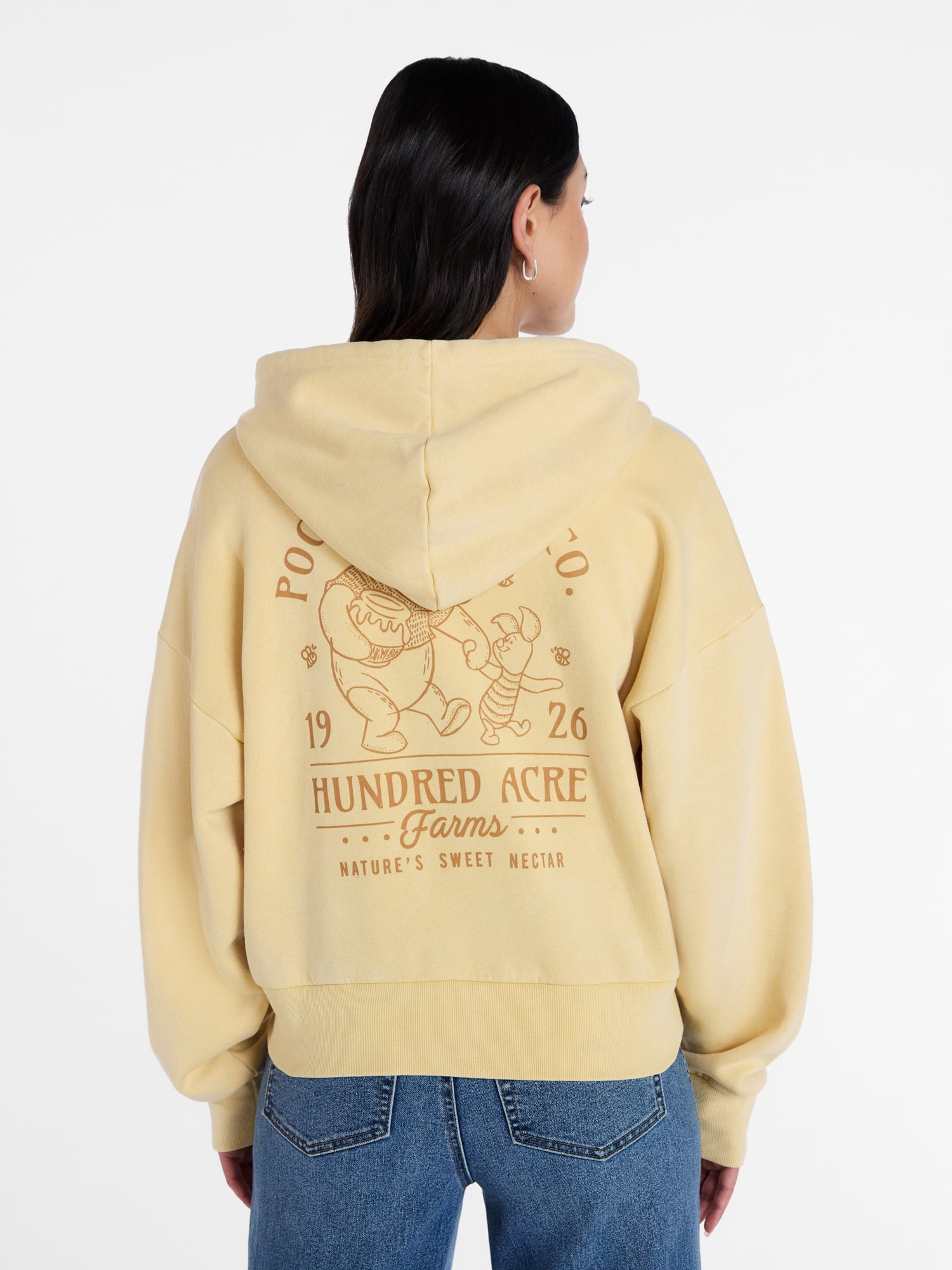 Winnie the Pooh Women’s Graphic Zip Up Hoodie, Sizes XXS-XXL