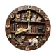 thumbnail image 2 of Reloj de pared de diseño retro, silencioso, vintage, elegante, creativo 20 centímetros, 2 of 8