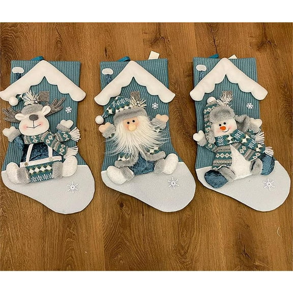 Xuniizn Christmas Stockings Bulk, Assorted Festive Xmas Stockings for Fireplace Mantel Decor, Traditional Holiday Ornaments, Christmas Decorations for Home, Cloth