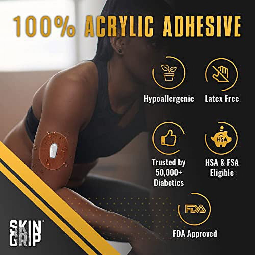 Skin Grip MAX Adhesive Patches for Dexcom G6 (10-Pack), Non-Fraying,  Extreme CGM Tape, Continuous Glucose Monitor Protection(Tan) - Yahoo  Shopping