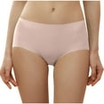thumbnail image 2 of Diufon Womens Silk Panties Elastic High Waist Briefs Solid Color Full Cover Underpants, 2 of 4