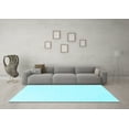 thumbnail image 3 of Ahgly Company Indoor Square Solid Light Blue Modern Area Rugs, 4' Square, 3 of 4
