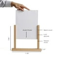 thumbnail image 2 of M&T Displays Contemporary Desktop Menu Holder with Acrylic U Type Pocket, Portrait Table Top Sign Holder, Ad Frame for Restaurant, Store, Wedding, Party, Event (2 Pack) (Natural Wood, 8.5x11), 2 of 7