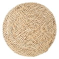 thumbnail image 2 of 1Pc 5.9 to 15 Inches Round Woven Rattan Placemats, Natural Hand-Woven Water Hyacinth Placemats, Farmhouse Weave Place Mats, Rustic Braided Wicker Table Mats, 7 Sizes Available,15*15in, 2 of 5