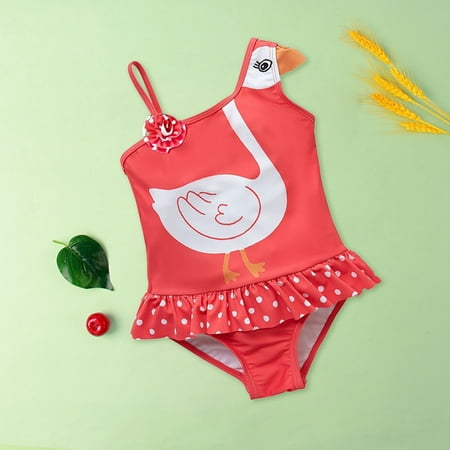 

Gubotare Girls Red Swan Swimsuit Quick Drying Middle And Big Boys And Girls Cartoon Cute Children S Swimsuit 18 Years Girls Suit Red 4-5 Years