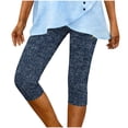 thumbnail image 6 of Ounisa Novelty Capri Leggings for Women 2026 New Trending Graphic Yoga Pants 3/4 Length Workout Daily Going Out Bottoms Navy, 6 of 7