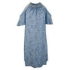Michael Kors Women's Floral Georgette Halter Chain Neck Cold shoulder Dress-B-XL