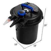 Costway Pond Pressure Bio Filter 4000GAL W/ 13W UV Sterilizer Light 10000L Koi Water
