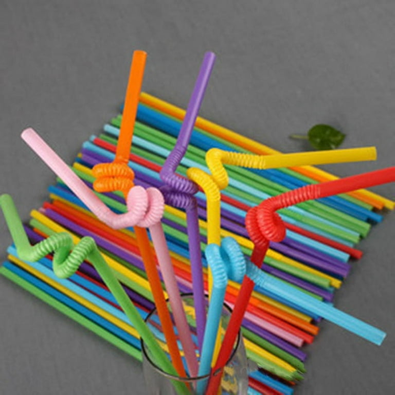 10 popotes de vidrio Twists Crazy Straws de colores transparentes, lindas  pajitas de vidrio reutilizables, pajitas tontas para beber bebidas, café