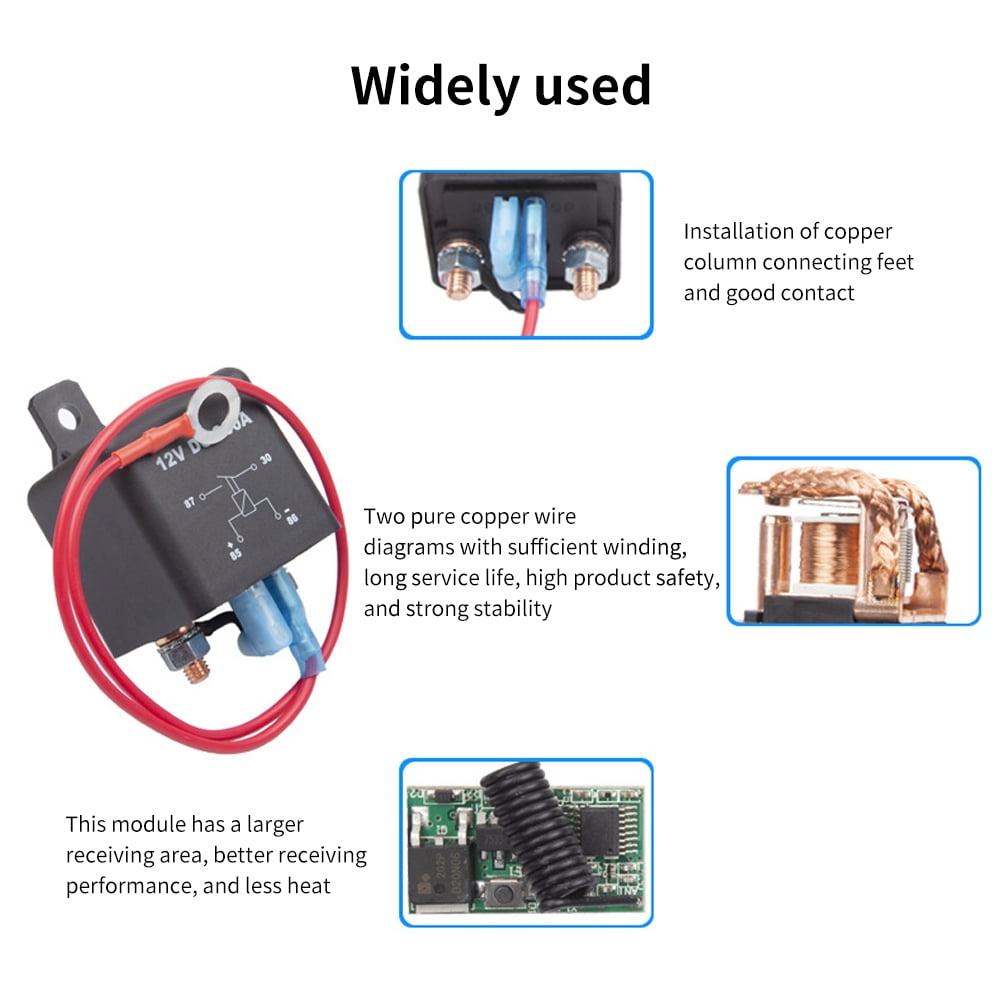 Interrupteur De Déconnexion De Batterie à Distance 12V 200A - Télécommande Sans Fil Avec 1 Clé - Pour Voiture, Camping-Car - 13