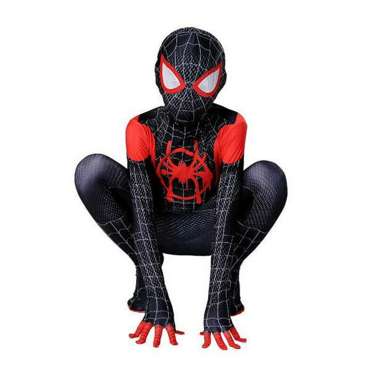 Kids Miles Morales Costume Spiderman Cosplay Jumpsuit Halloween