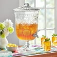 thumbnail image 3 of (3 pack) The Pioneer Woman Cassie Pattern 2-Gallon Clear Glass Beverage Dispenser, 3 of 8