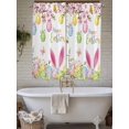 thumbnail image 4 of Happy Easter Living Room Curtains 2 Panel, Spring Watercolor Bunny Eggs Flower Branch Cafe Window Treatment, Extra Long Farmhouse Bedroom Bathroom Kitchen Curtains Drapes 104"x72", 4 of 6