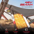 thumbnail image 4 of APEXWILL 4000W Peak Electric Dirt Bike for Teens Adults, 35 MPH Off-Road Electric Motorcycle with 48V 22.4Ah Battery, Dual Hydraulic Brakes & Suspension, 17"/14" Tires, 4 of 10