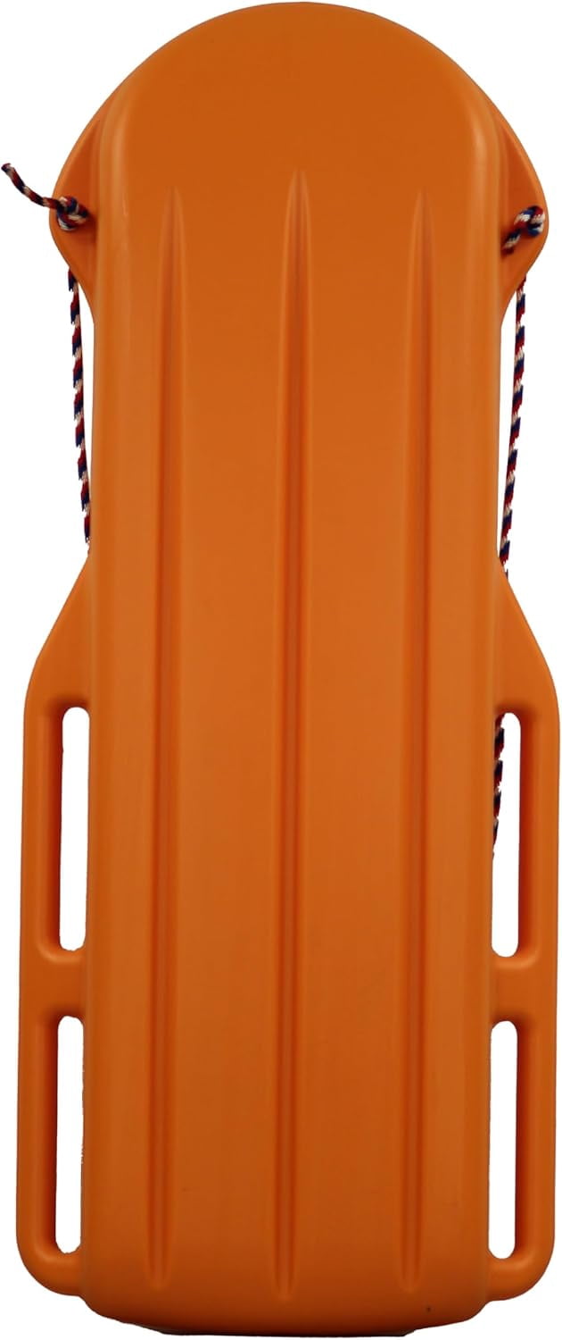 The Original Retro Racer Snow Sled by Confer Plastics, Durable Design for All Ages, Made in USA. - Atomic Orange