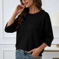 thumbnail image 2 of FAIWAD Summer Sweaters for Women Casual Oversized Crewneck Crochet Knit Pullover Tops Trendy Business Casual Shirts, 2 of 7