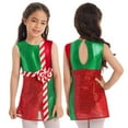 thumbnail image 1 of YONGHS Kids Girls Christmas Dance Dress Shiny Sequins Ballet Tutu Leotard Elf Santa Costume Green 8, 1 of 7