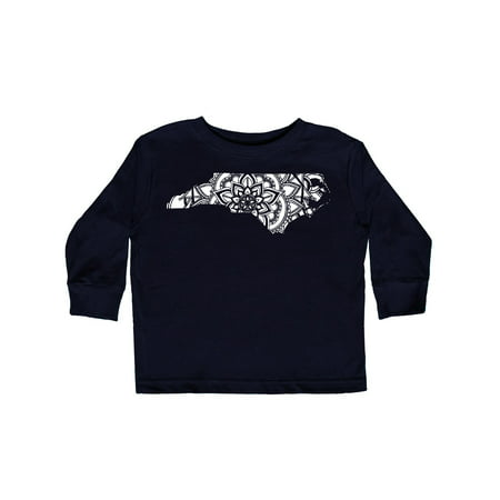 

Inktastic North Carolina Silhouette Mandala Gift Toddler Boy or Toddler Girl Long Sleeve T-Shirt