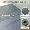 thumbnail image 5 of HOMCOM Modern Shoe Rack Bench for Entryway, Storage Organizer with Cushion, 2 Drawers, Adjustable Shelf, Holds 8 Pairs, Gray, 5 of 9