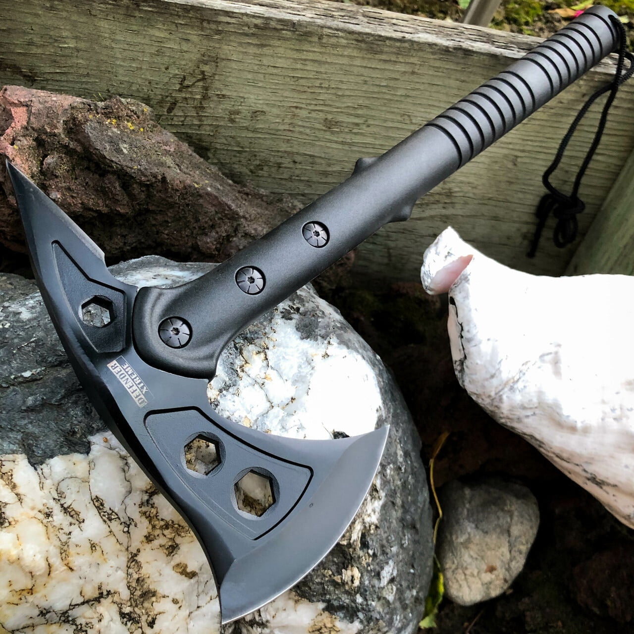 Black Outdoor Camping Tomahawk Hatchet Axe