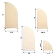 thumbnail image 3 of Efavormart Set of 4 | Matte Beige Fitted Spandex Half Moon Wedding Arch Covers, Custom Fit Chiara Backdrop Stand Covers - 2.5ft,5ft,6ft,7ft, 3 of 11