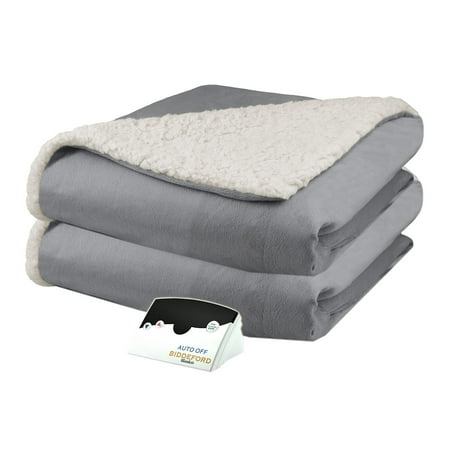 Biddeford Electric Heated Micro Mink and Sherpa Blanket, (Best Cheap Electric Blanket)