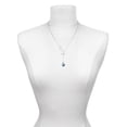 thumbnail image 3 of Delight Jewelry Silvertone Small 3-D Blue Present Box with Bow Silver tone Elegant Infinity Lariat Necklace, 3 of 4