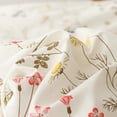 thumbnail image 7 of 3 Pieces Botanical Floral Beige Pink Flower Full Duvet Cover Vintage Style Soft Cotton Garden Floral Aesthetic Bedding Set, 7 of 7