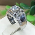 thumbnail image 5 of Forever Jewels 2.50 CT Round Cut Moissanite Men Wedding Engagement Ring 14K White Gold Plated, 5 of 5