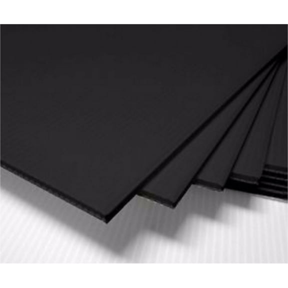 LOT 5 BLACK Corrugated Plastic 18" x 24" 4mm Coroplast signs blank Art Project New