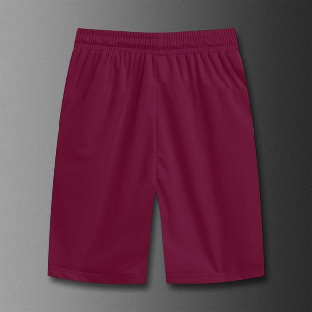 Men's Solid Color Pocket Summer Ice Silk Drying Running Shorts Breathable Comfortable Clothes