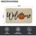 thumbnail image 3 of Fall Welcome Doormat, Seasonal Autumn Pumpkin Decorative Door Mat Non-Slip Rubber Backed Entryway Rugs for Indoor Outdoor Entrance Floor 17 x 29 Inch, 3 of 6