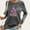 #394-Gray, variant on Craaazy Womens Shirts Breast Cancer Awareness Tops for Women 3/4 Sleeve Crewneck Pink Ribbon Print Blouses Gifts For Women