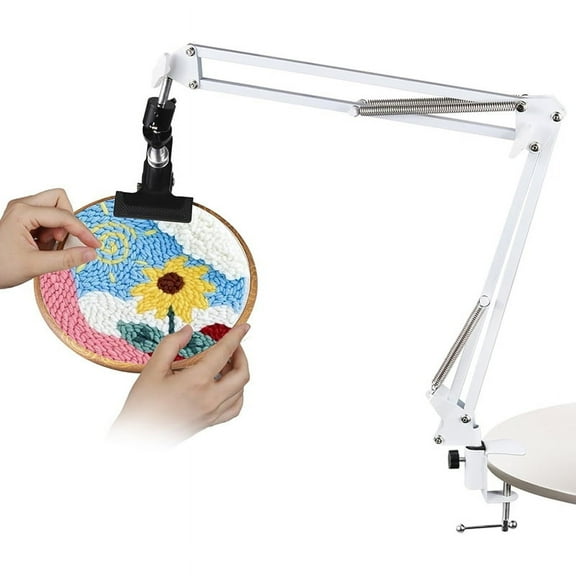 Embroidery Hoop Stand Folding Metal Embroidery Hoop Stand Knee Top Suitable for Embroidery Hoop Needlework Projects B