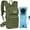 Green, variant on Klamerit 17L Hydration Backpack with 3L TPU Water Bladder, Water Backpack Hydration Pack for Hiking Cycling, Molle Compatible Water Backpack