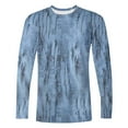 thumbnail image 4 of Kukoosong Men's T-Shirts Casual Tie-Dye Print Long Sleeve Tops Athletic Wear Graphic Pullover Top, 4 of 5